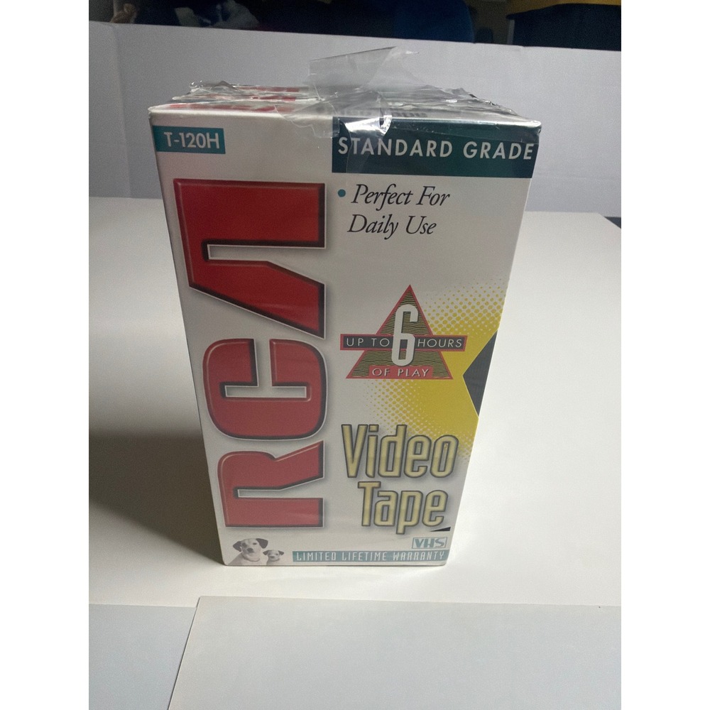 RCA T-120H VHS Blank Video Tape Standard Grade 6 Hour‎ 3 Pack Factory Sealed